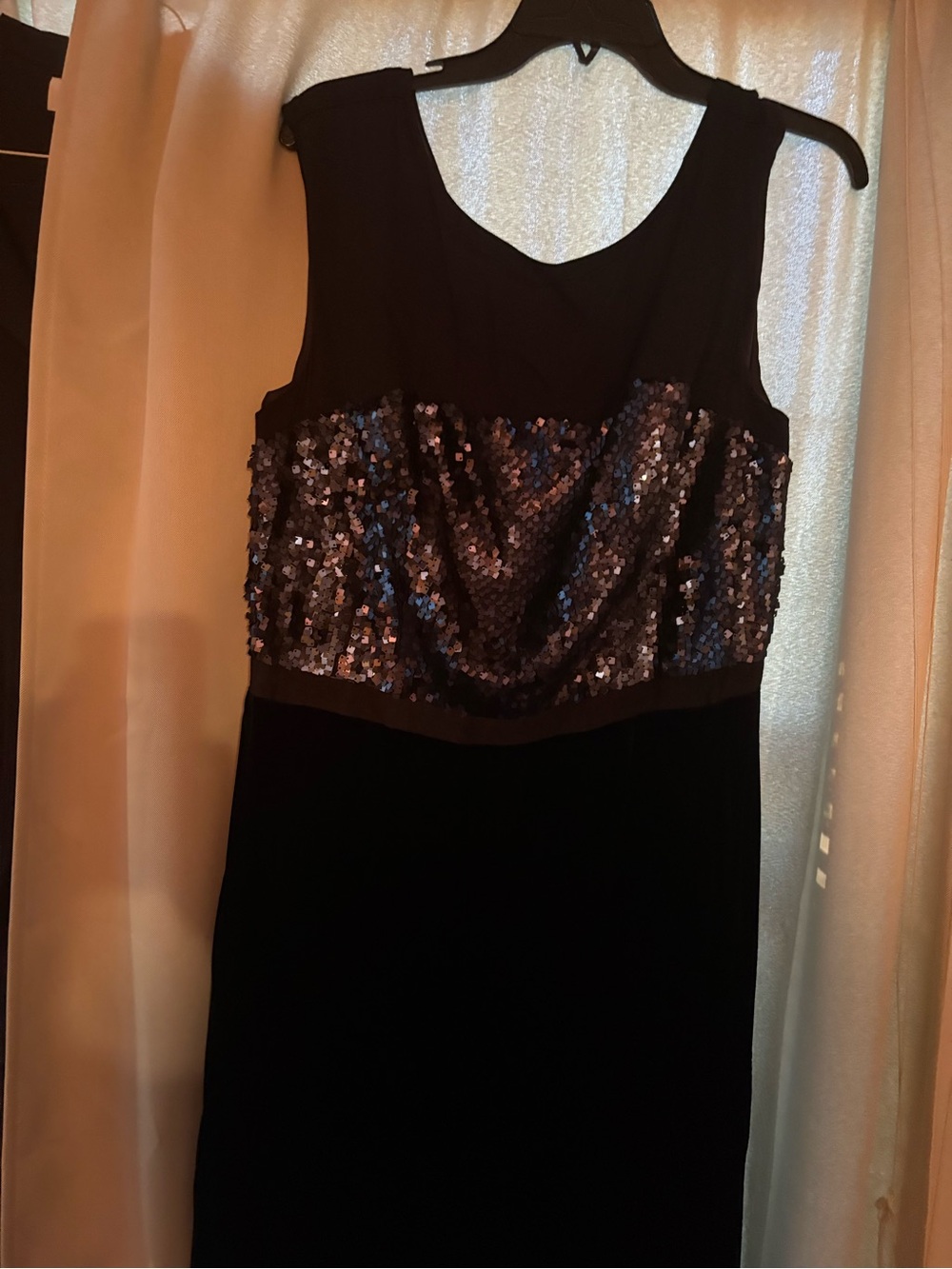 Boden Navy Sequin Bodice Cocktail Dress